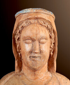 Madonna Sedes Sapientiae um 1250, Kopf