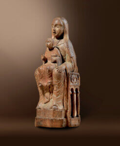 Romanische Madonna, seitlich